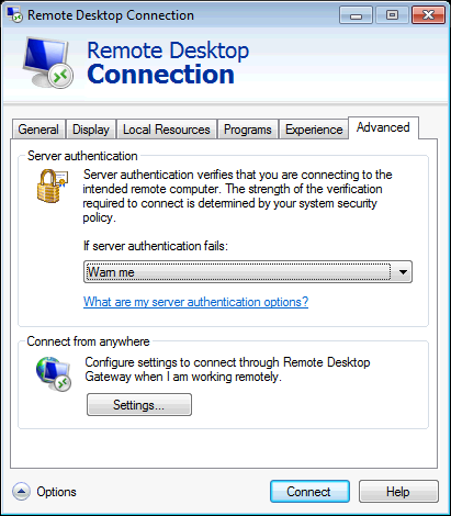 Vista Remote Desktop Connection To Xp